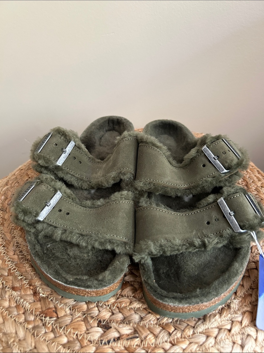 Birkenstock Arizona Shearling Sandal Thyme